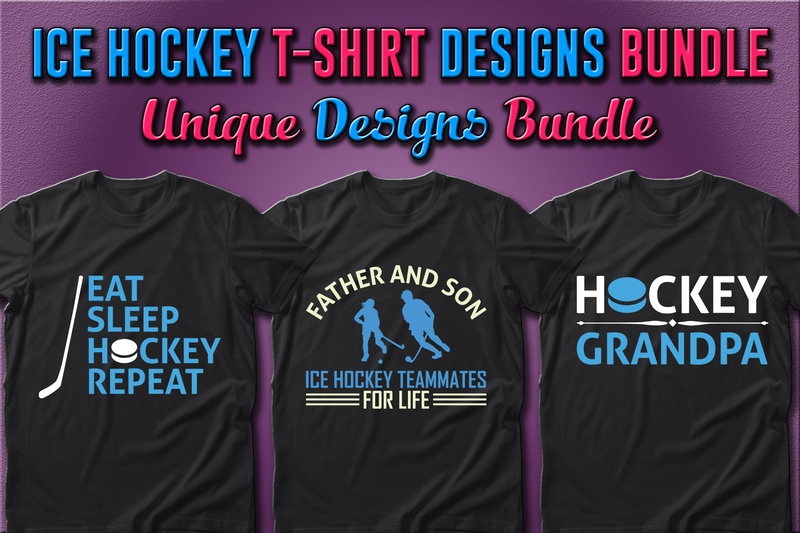 Best Selling 40 Ice Hockey Sport T-shirt Designs Bundle