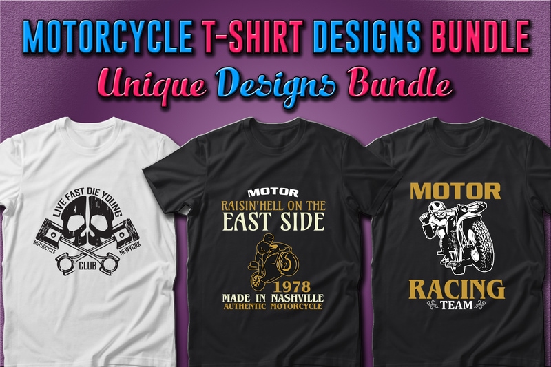 Best Selling 49 Motorcycle T-shirt Designs Bundle