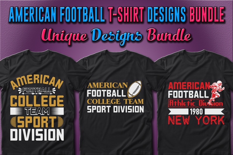 41 American Football Sport T-shirt Designs Bundle