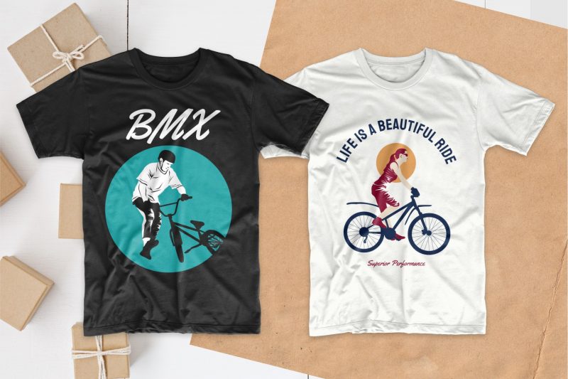 t-shirt vector bicycle t shirt design bundle, Bike t shirt design slogan quotes pack collection bundles, Bike t-shirt designs silhouettes, Mountain bike t shirt design, EPS PSD SVG PNG
