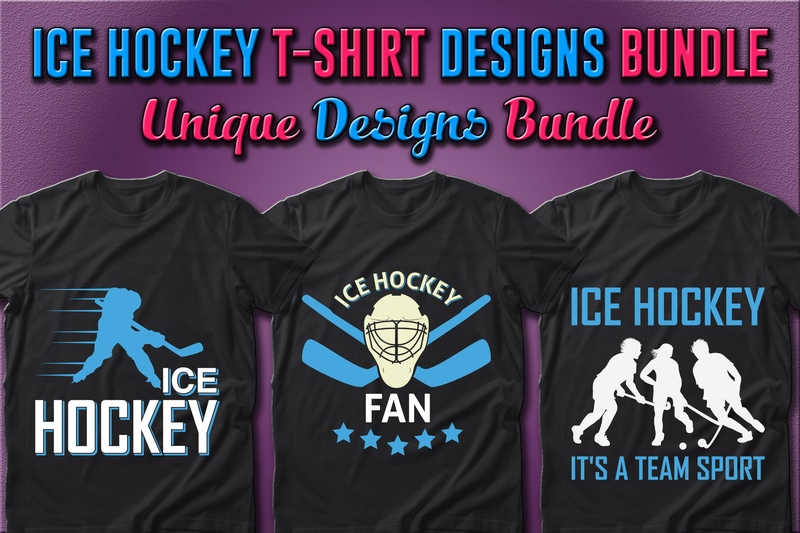 Best Selling 40 Ice Hockey Sport T-shirt Designs Bundle