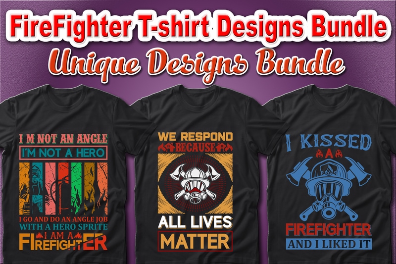 100 Best Selling Firefighter and Fire Department T-shirt Designs Bundle – 98% Off