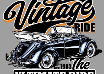 Vintage Ride t shirt vector art