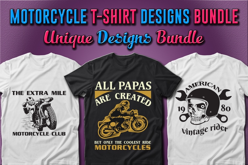 Best Selling 49 Motorcycle T-shirt Designs Bundle