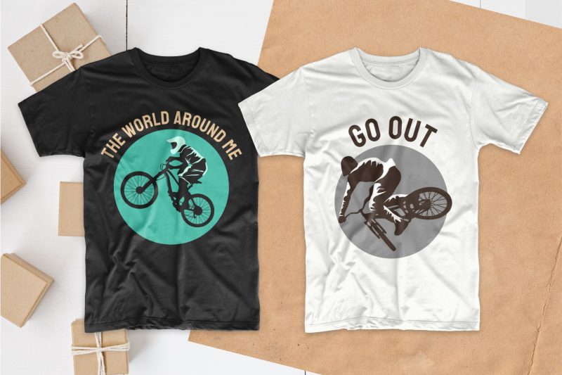 t-shirt vector bicycle t shirt design bundle, Bike t shirt design slogan quotes pack collection bundles, Bike t-shirt designs silhouettes, Mountain bike t shirt design, EPS PSD SVG PNG