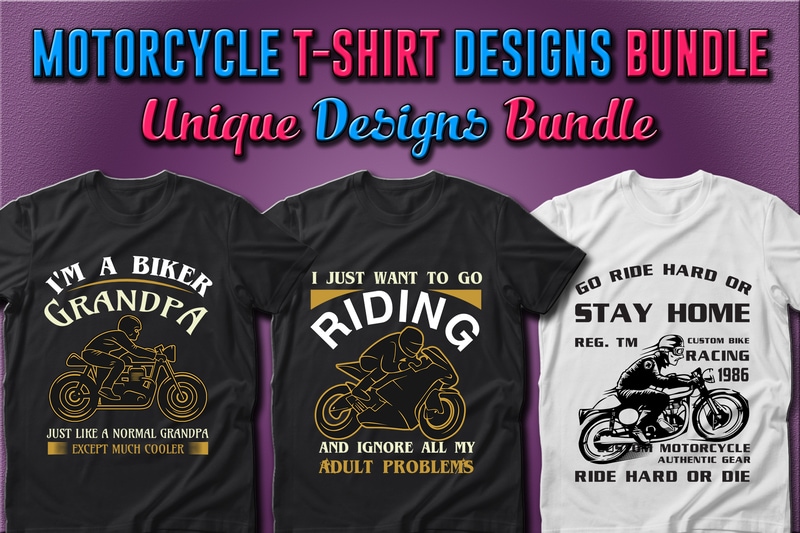 Best Selling 49 Motorcycle T-shirt Designs Bundle