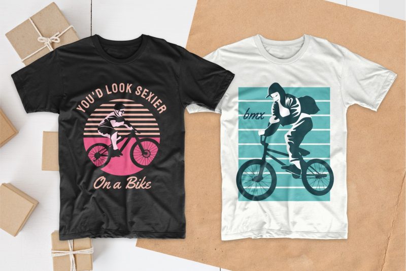 bicycle t shirt design bundle, Bike t shirt design slogan quotes pack collection bundles, Bike t-shirt designs silhouettes, Mountain bike t shirt design, EPS PSD SVG PNG