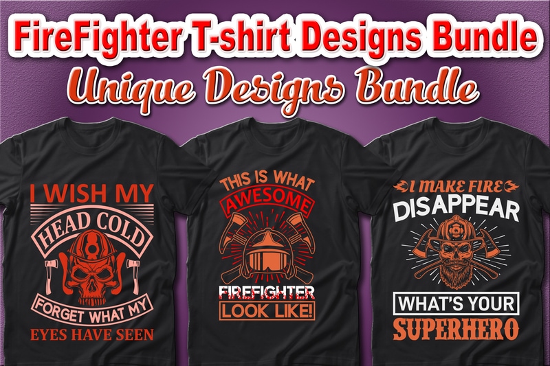 100 Best Selling Firefighter and Fire Department T-shirt Designs Bundle – 98% Off