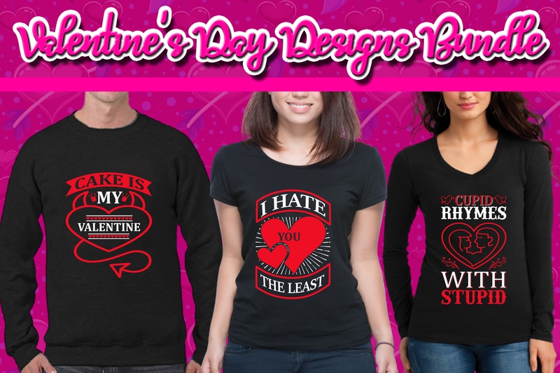 Best Selling 120 Valentine’s Day T-shirt Designs Bundle – 98% Off