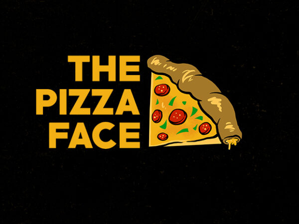 Pizza face t shirt illustration
