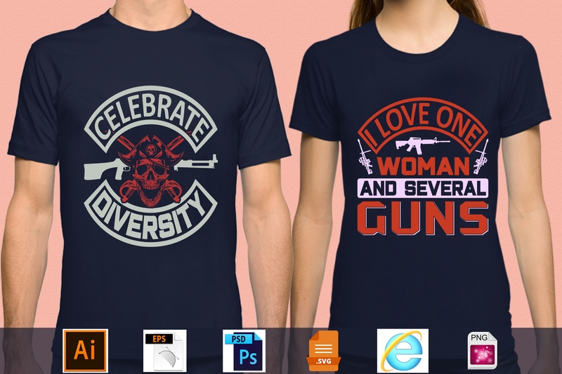 Best Selling 100 Gun Lover T-shirt Designs Bundle – 98 % Off