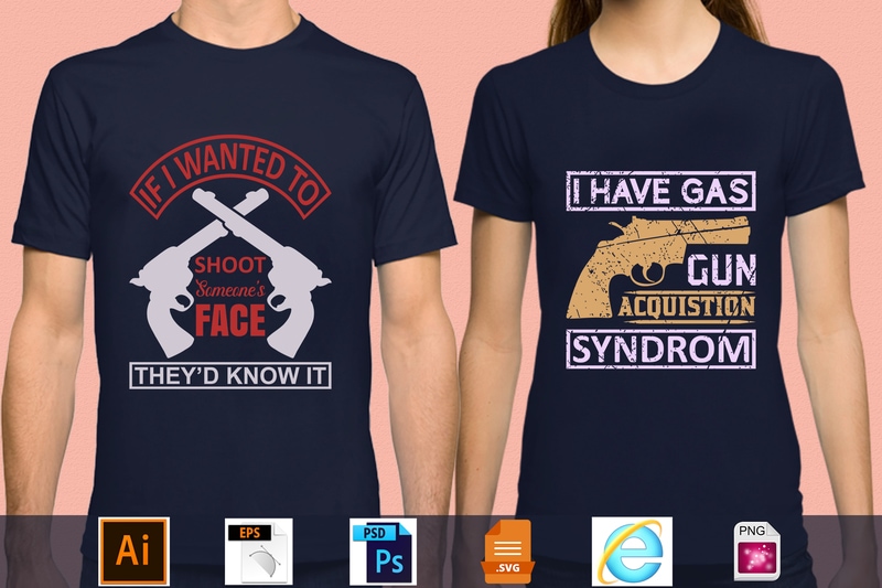 Best Selling 100 Gun Lover T-shirt Designs Bundle – 98 % Off