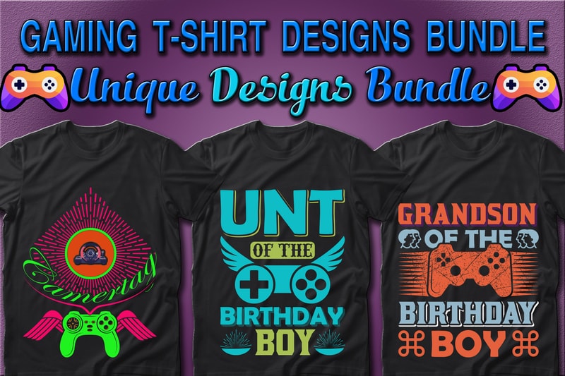 Best Selling 100 Gaming & Gamer T-shirt Designs Bundle – 98% Off