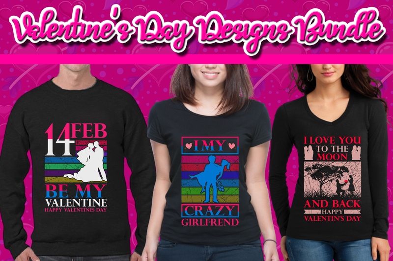 Best Selling 120 Valentine’s Day T-shirt Designs Bundle – 98% Off