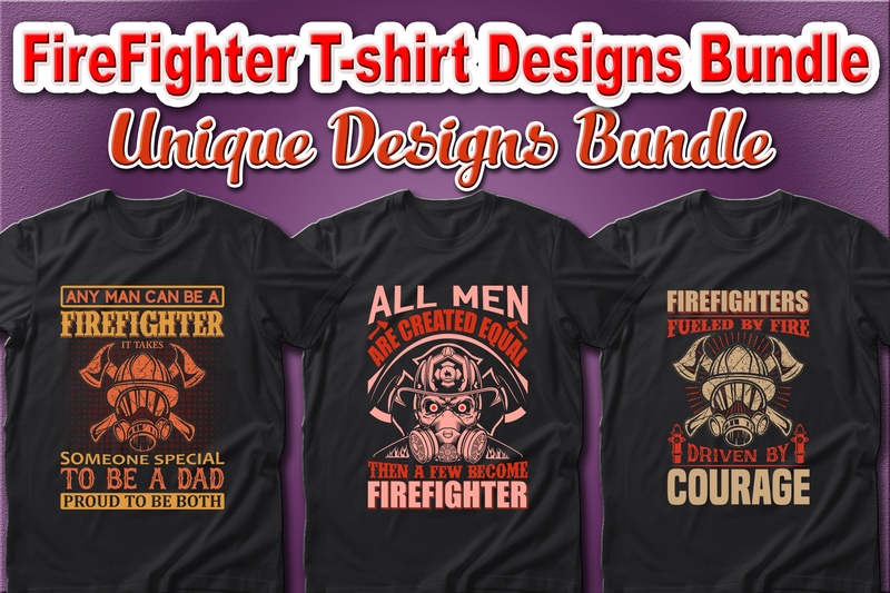 100 Best Selling Firefighter and Fire Department T-shirt Designs Bundle – 98% Off