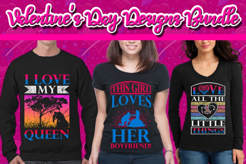 Best Selling 120 Valentine’s Day T-shirt Designs Bundle – 98% Off