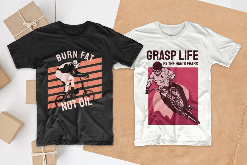 t-shirt vector bicycle t shirt design bundle, Bike t shirt design slogan quotes pack collection bundles, Bike t-shirt designs silhouettes, Mountain bike t shirt design, EPS PSD SVG PNG