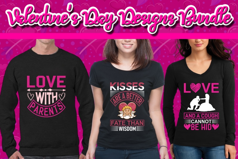 Best Selling 120 Valentine’s Day T-shirt Designs Bundle – 98% Off