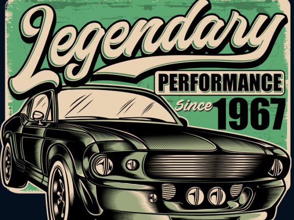 Legendary performance t shirt vector graphic