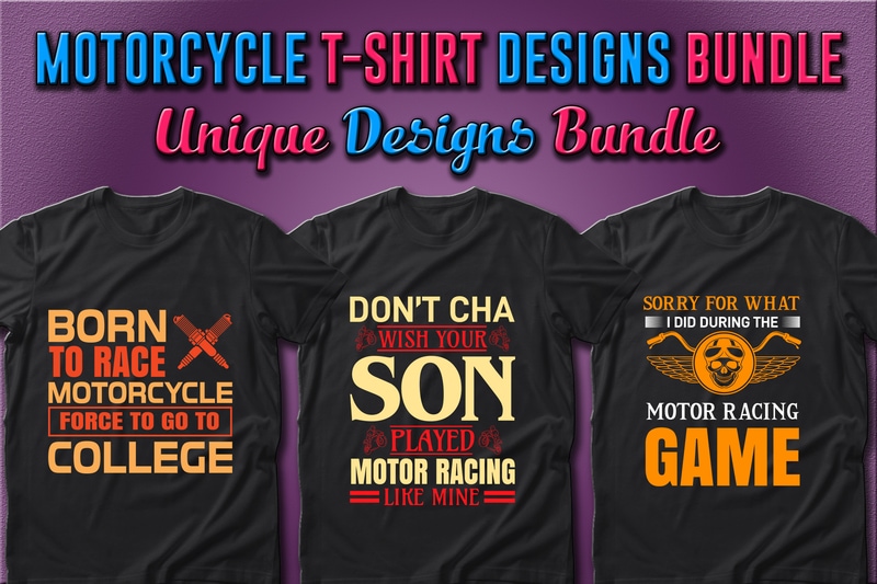 Best Selling 49 Motorcycle T-shirt Designs Bundle