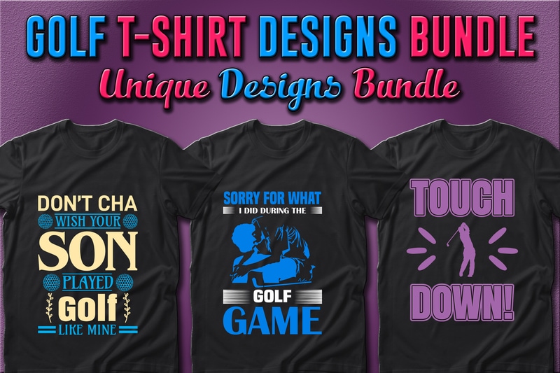 Best Selling 40 Golf Sport T-shirt Designs Bundle