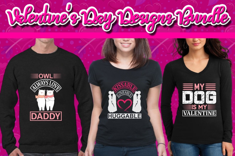 Best Selling 120 Valentine’s Day T-shirt Designs Bundle – 98% Off