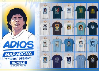 ADIOS MARADONA T-SHIRT DESIGNS BUNDLE