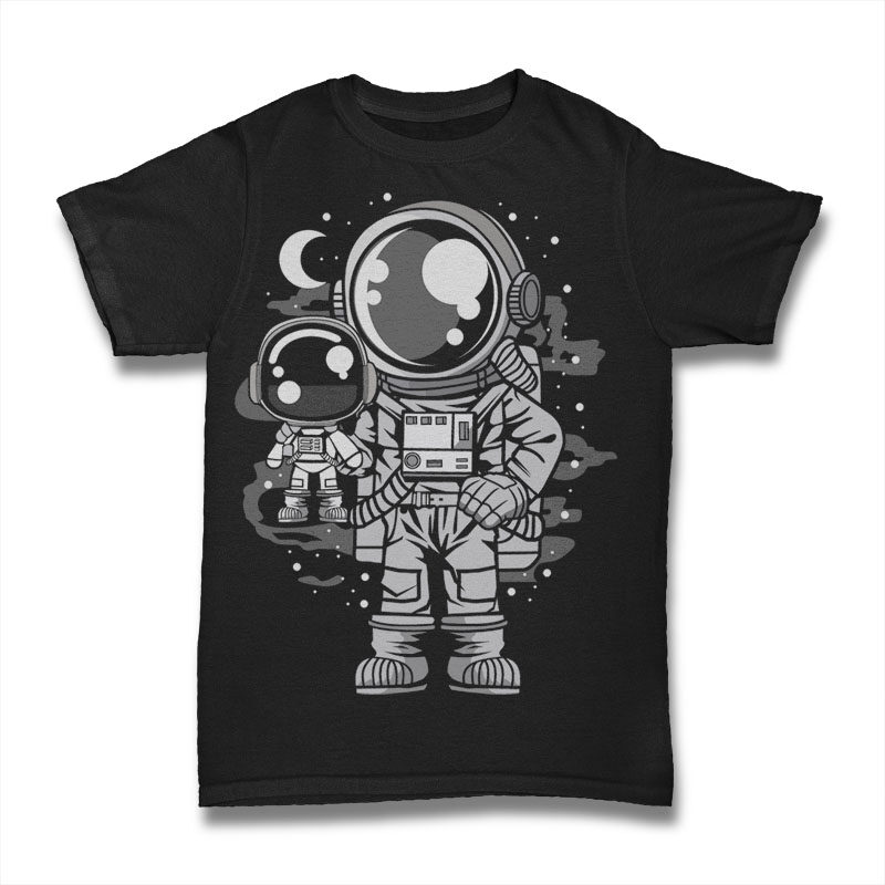 t-shirt vector 100 Astronaut Cartoon Designs Bundle