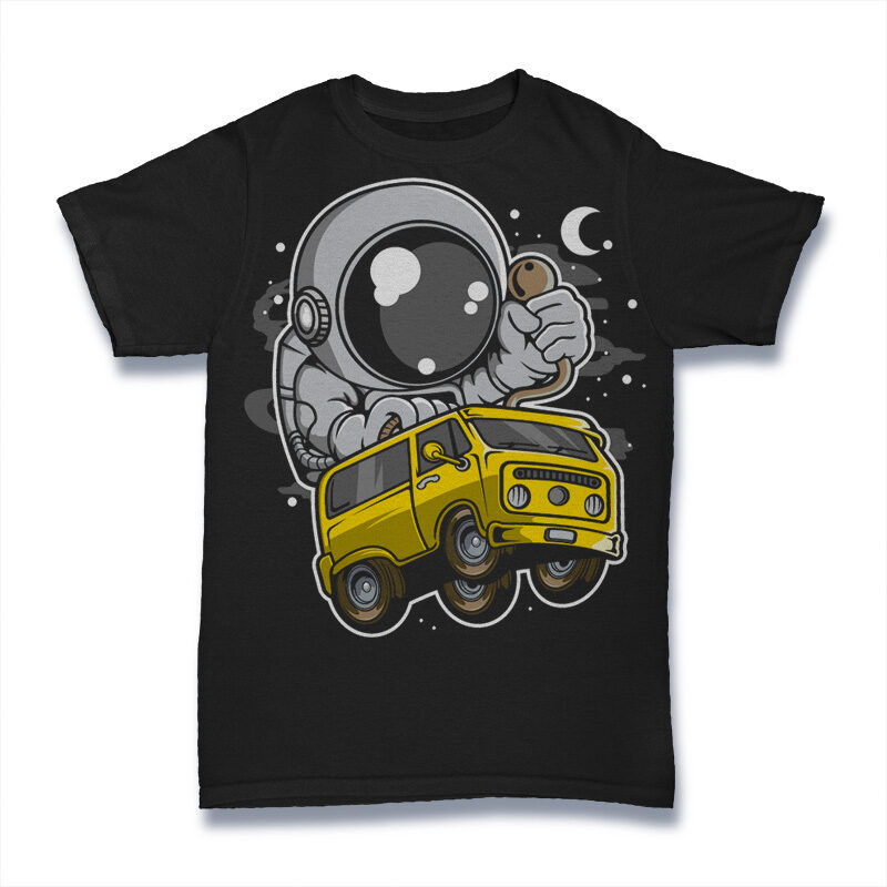 t-shirt vector 100 Astronaut Cartoon Designs Bundle