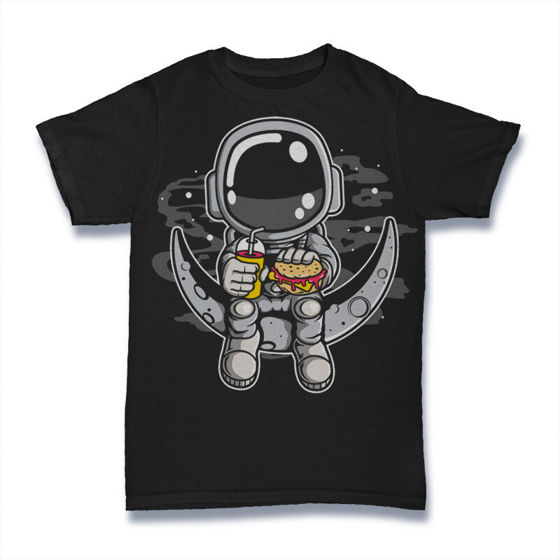 t-shirt vector 100 Astronaut Cartoon Designs Bundle