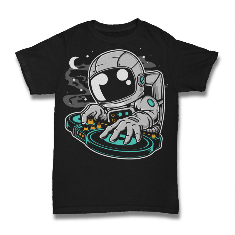 t-shirt vector 100 Astronaut Cartoon Designs Bundle