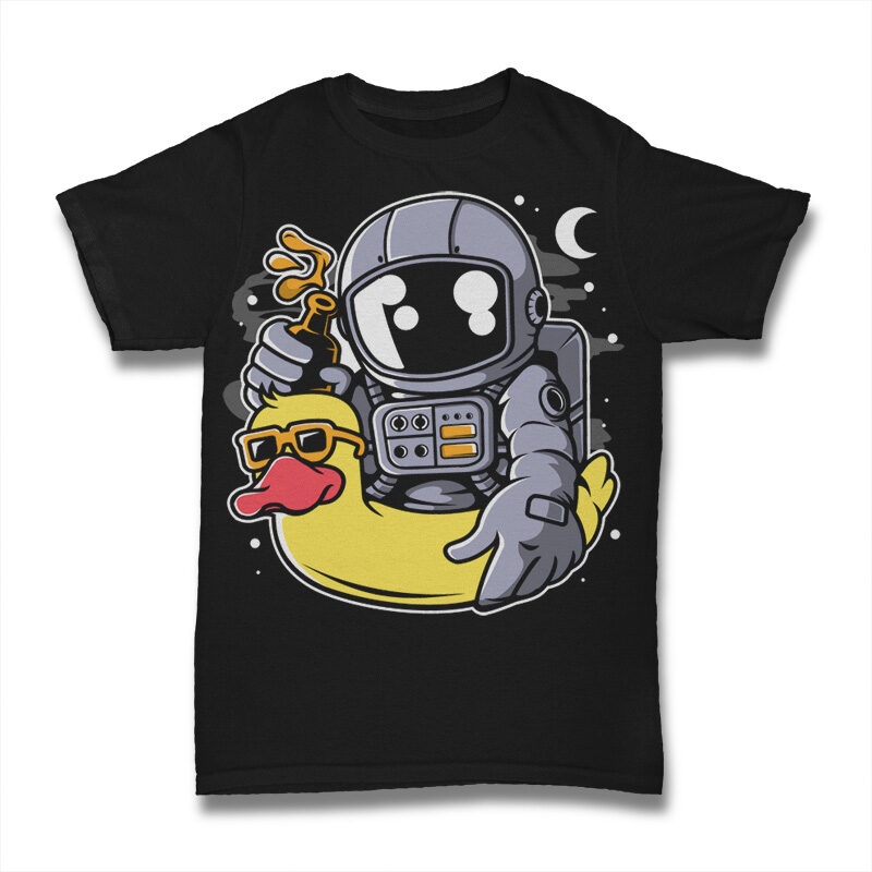 t-shirt vector 100 Astronaut Cartoon Designs Bundle