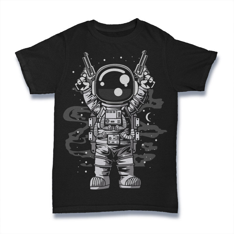 t-shirt vector 100 Astronaut Cartoon Designs Bundle