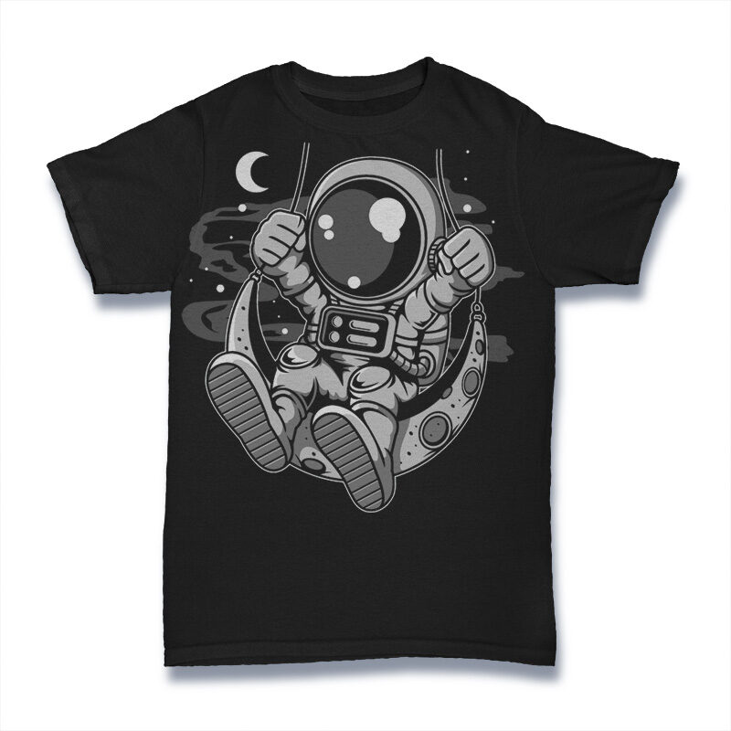 t-shirt vector 100 Astronaut Cartoon Designs Bundle