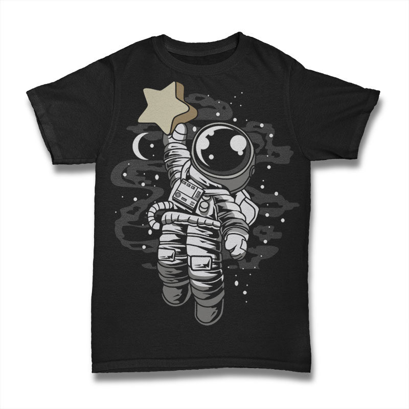 t-shirt vector 100 Astronaut Cartoon Designs Bundle
