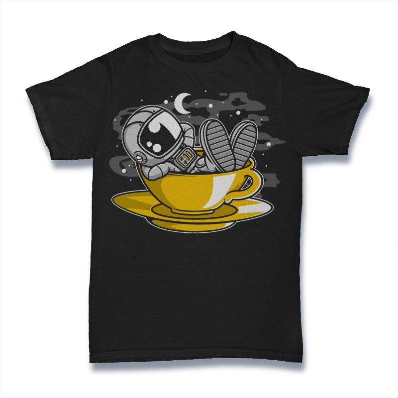 t-shirt vector 100 Astronaut Cartoon Designs Bundle