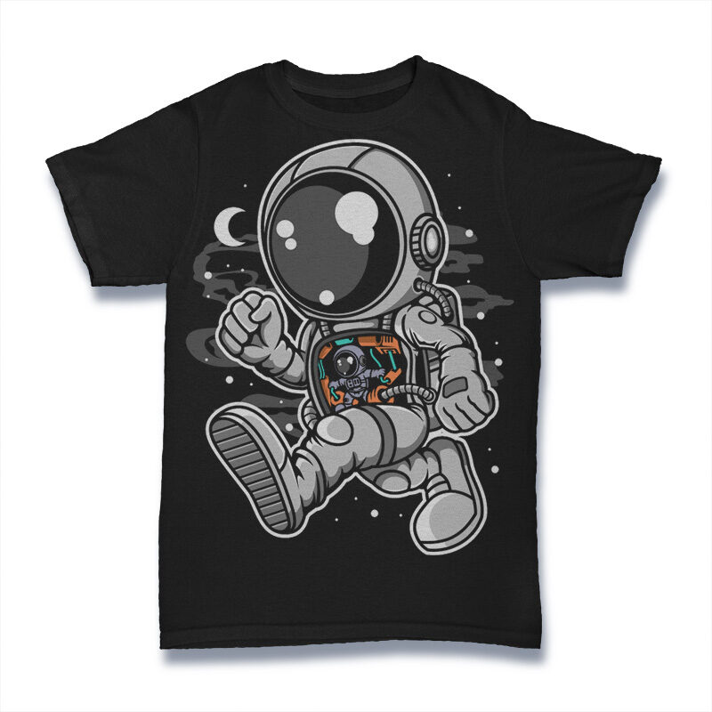 t-shirt vector 100 Astronaut Cartoon Designs Bundle