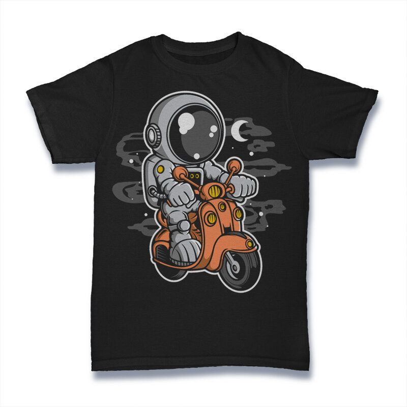 t-shirt vector 100 Astronaut Cartoon Designs Bundle