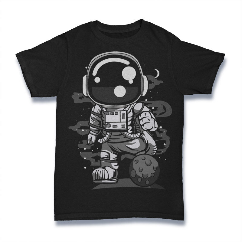 t-shirt vector 100 Astronaut Cartoon Designs Bundle
