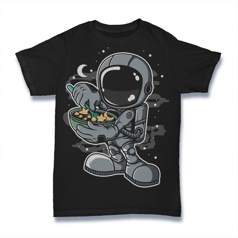 t-shirt vector 100 Astronaut Cartoon Designs Bundle