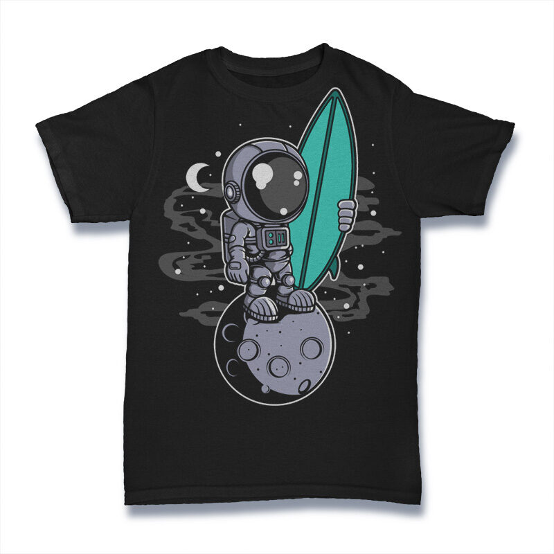 t-shirt vector 100 Astronaut Cartoon Designs Bundle