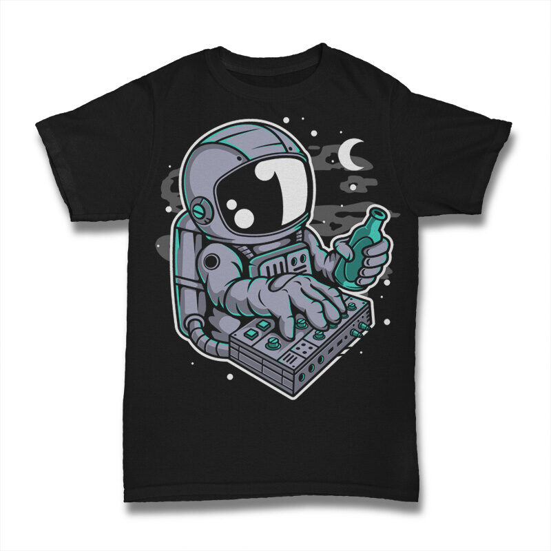 t-shirt vector 100 Astronaut Cartoon Designs Bundle