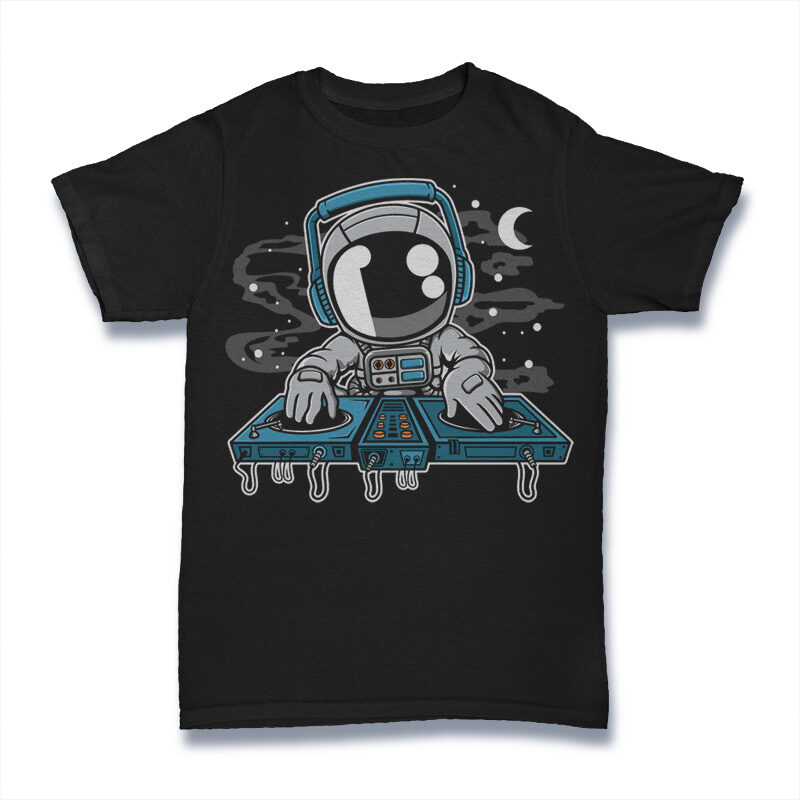 t-shirt vector 100 Astronaut Cartoon Designs Bundle