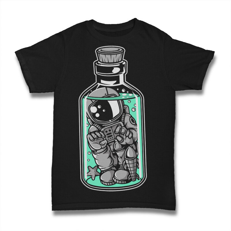 t-shirt vector 100 Astronaut Cartoon Designs Bundle