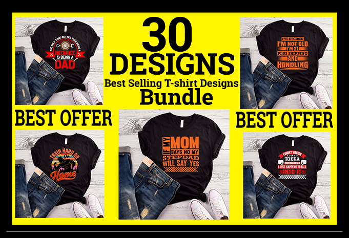 Best selling T-shirt designs bundle