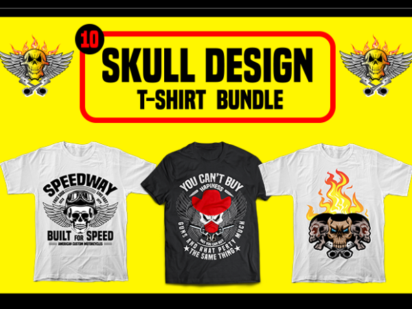 Best selling skull design. t-shirt bundle