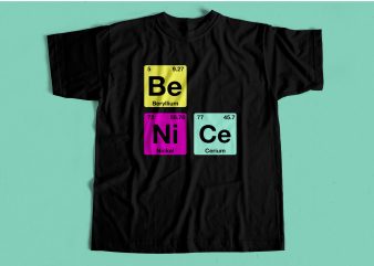 Be Nice Parody Periodic Table Design – T shirts Hoodies etc