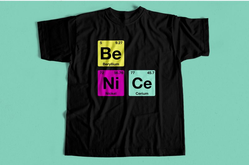 Be Nice Parody Periodic Table Design – T shirts Hoodies etc
