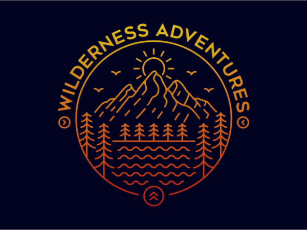 Wilderness adventures 1 t shirt design for sale