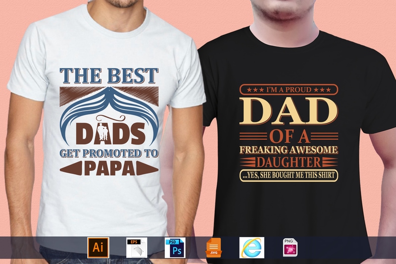 Best Selling 100 Father's day, papa, dad, daddy T-shirt Designs Bundle ...
